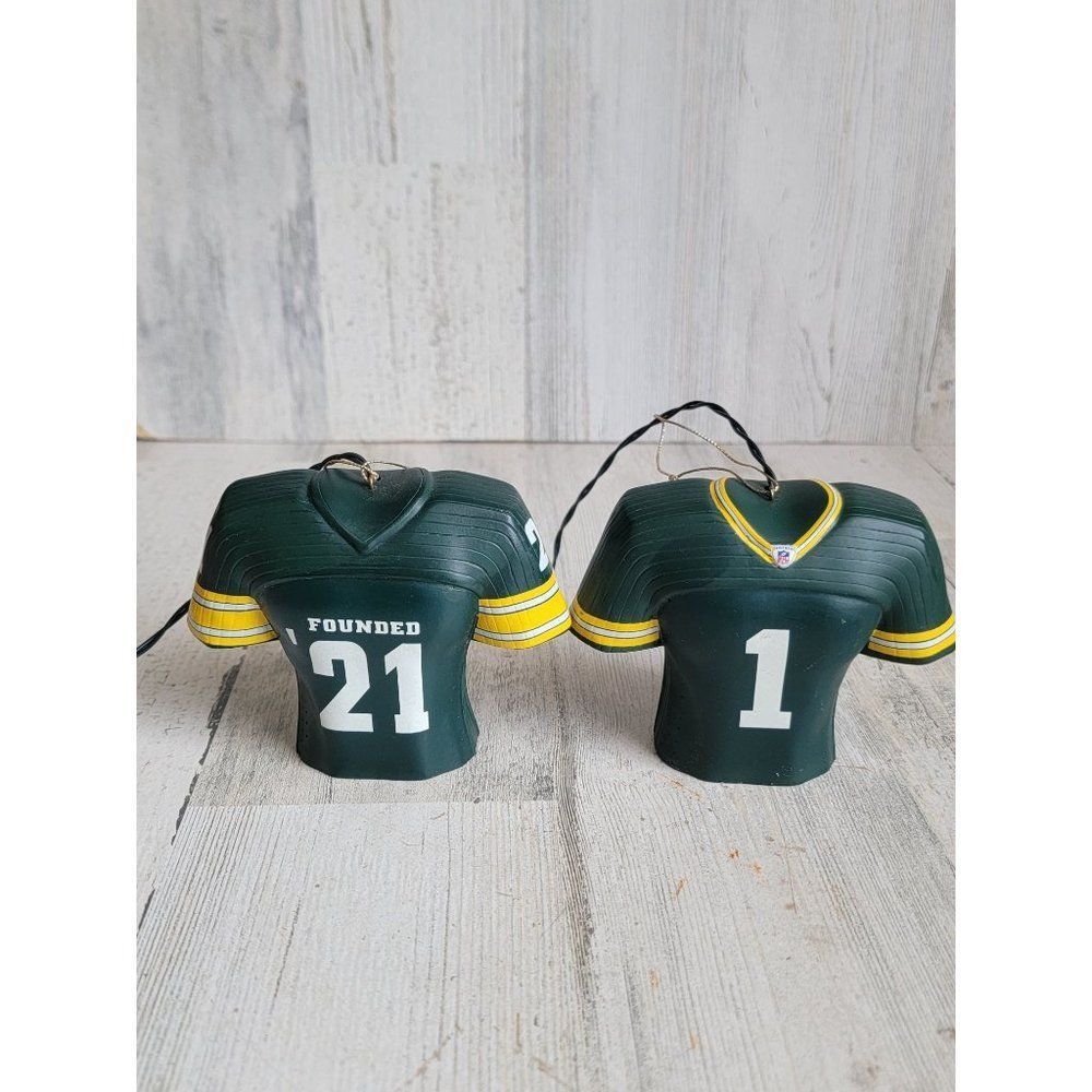 Bradford Exchange Green Bay Packers jersey light up ornament Xmas set‎